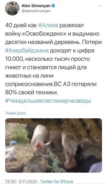 Alçaksın Twitter! Azerbaycanlı şehit askerlerin bedenlerinin domuzlara yedirilmesine sessiz kaldılar-2