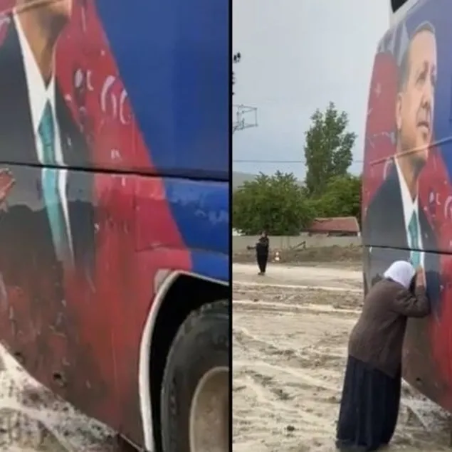Yaşlı teyzenin Başkan Erdoğan sevgisi