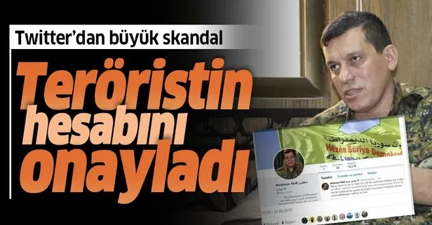 Twitter’dan büyük skandal! YPG elebaşısı Mazlum Kobani’nin hesabını onayladılar