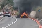 Alanya'da feci kaza! İstinat duvarına çarpıp alev alan otomobildeki Polonyalı 2 turist öldü