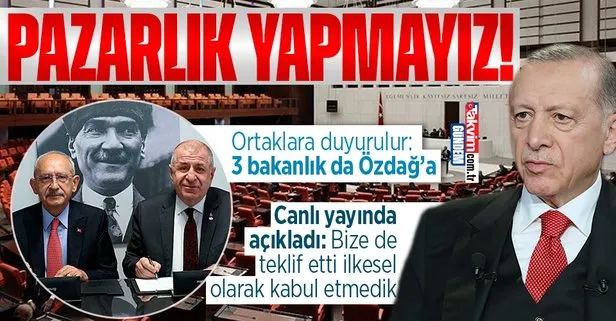 Başkan Erdoğan oy için pazarlığı açıkladı: Kılıçdaroğlu, desteği için Ümit Özdağ’a 3 bakanlık teklif etmiş