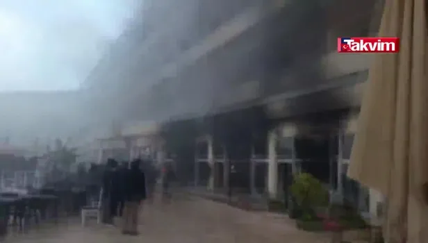 Hatay'da bir termal otelde yangın çıktı