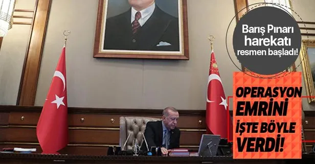 Başkan Erdoğan’ın Barış Pınarı Harekatı’nın emrini verdiği an!