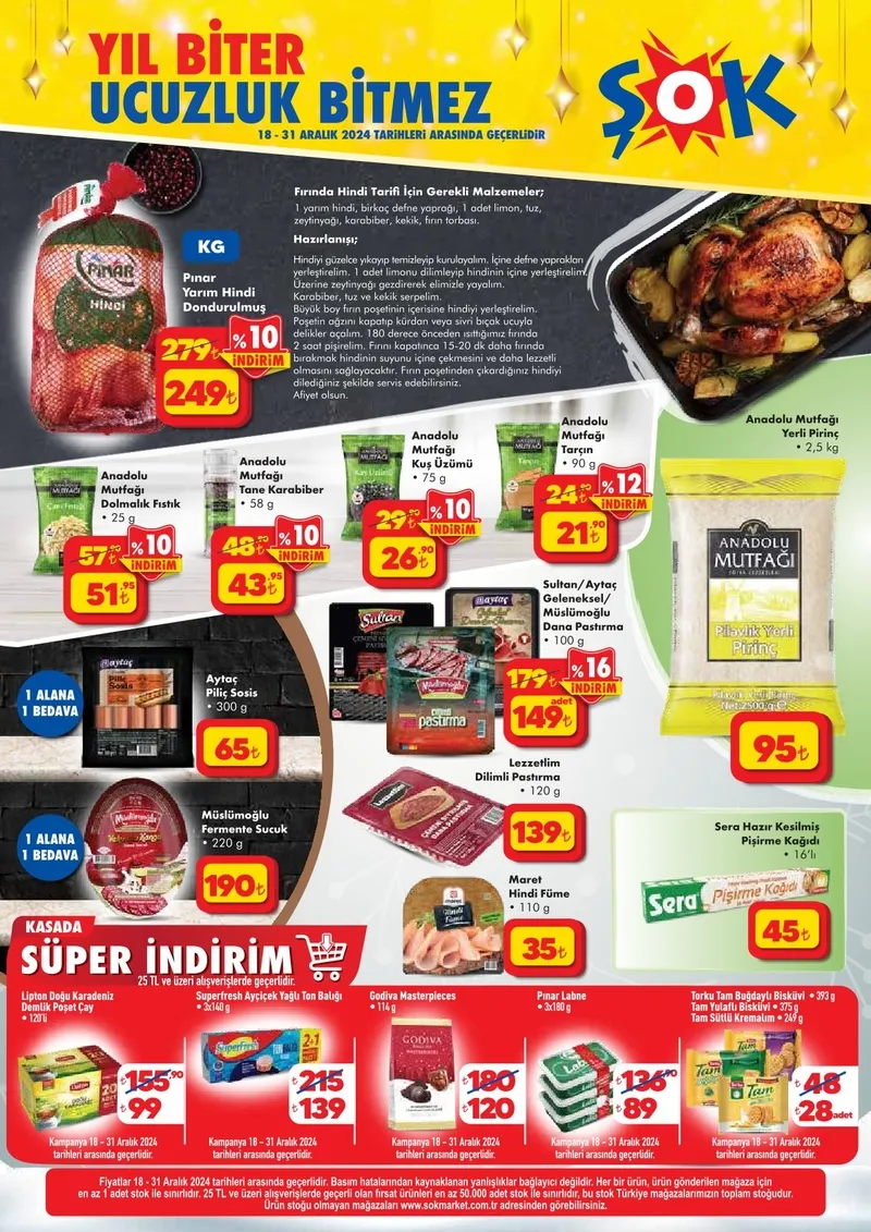 ŞOK 23-28 Aralık 2024 Aktüel Ürünler Kataloğu: Yılbaşına özel indirim üstüne indirim! Dekor, giyim, çeyiz, hindi, sucuk, kuruyemiş...-4