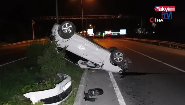 Samsun'da otomobil takla attı: 3’ü ağır 4 yaralı