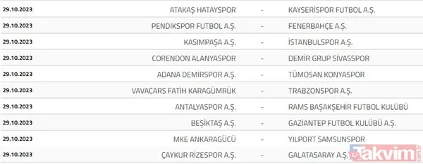 2023-2024 Süper Lig fikstürünün kuraları çekildi! Beşiktaş, Fenerbahçe, Galatasaray ve Trabzonspor'un ilk hafta rakipleri kimler? - 15