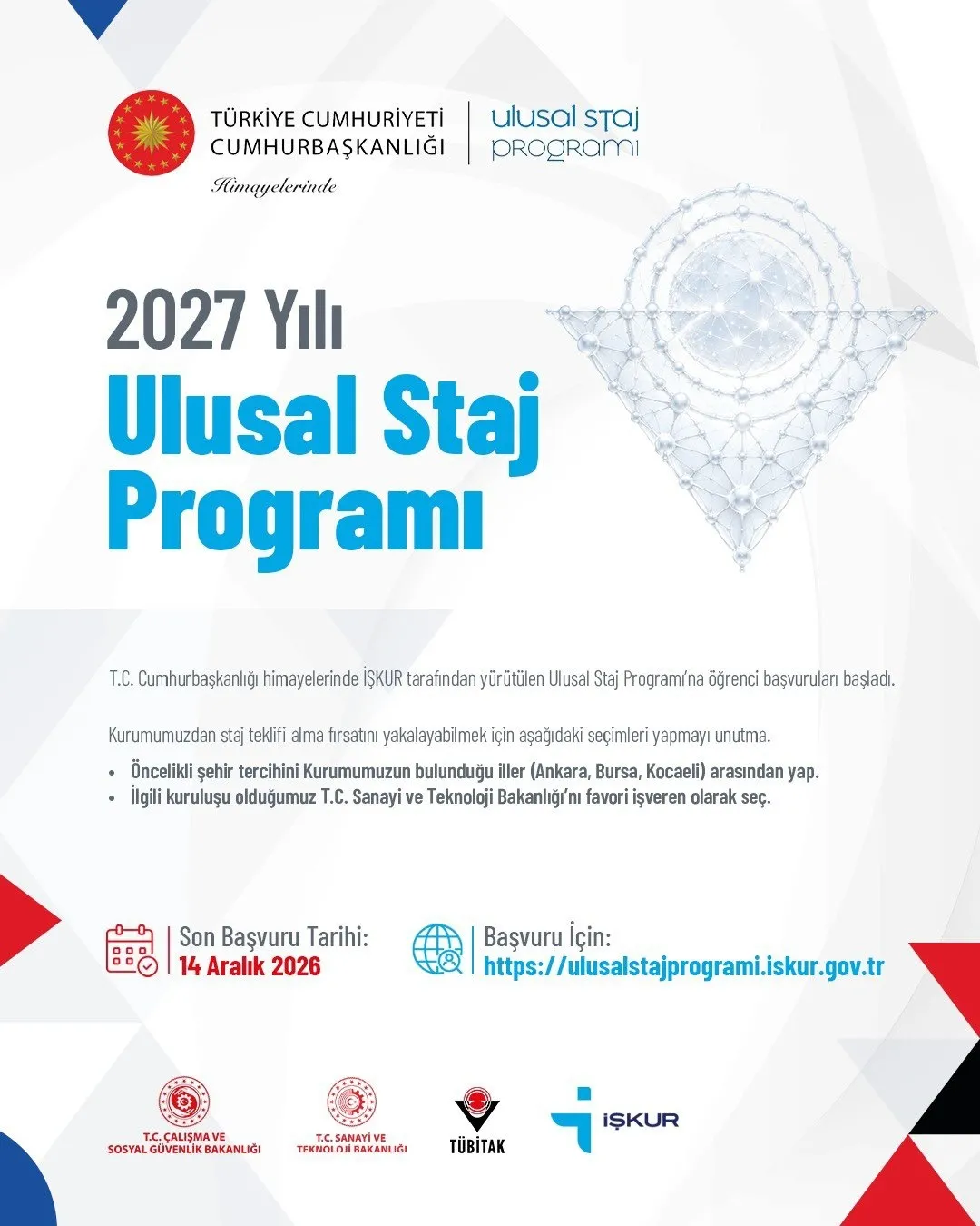 1793125638959.jpeg 35 yaşını aşmamış üniversiteliler 14 Aralık tarihine kadar e-Devlet üzerinden başvurabiliyor. | Görsel: TÜBİTAK
