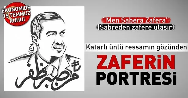 Katarlı ressam Ahmed Bin Macid el-Meadıd’den Erdoğan portreli Türkiye desteği
