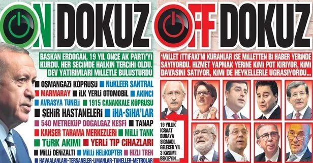 19 yıl önce kurulan AK Parti dev yatırımları milletle buluşturdu! ’Millet İttifakı’nı kuranlar ise yerinde saydı