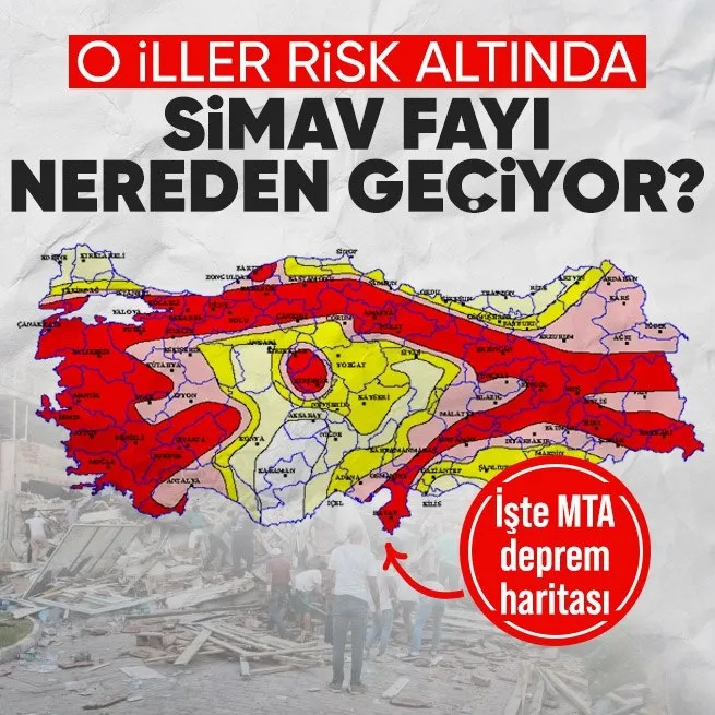 O iller risk altında: Simav fayı nereden geçiyor? İşte MTA deprem haritası