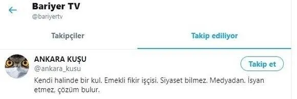 Ankara Kuşu hesabının sahibi Oktay Yaşar hakkında flaş gelişme!