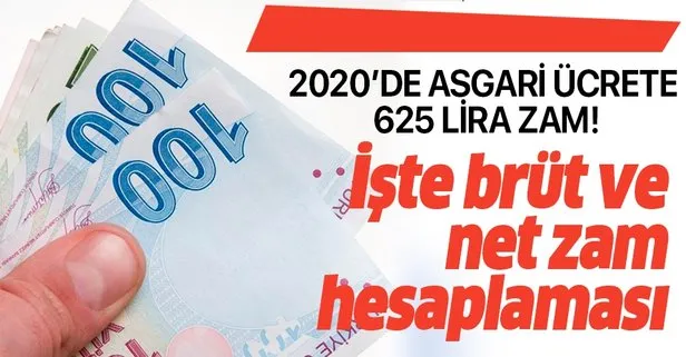Büyük müjde! 2020’de asgari ücrete 625 lira zam var mı?