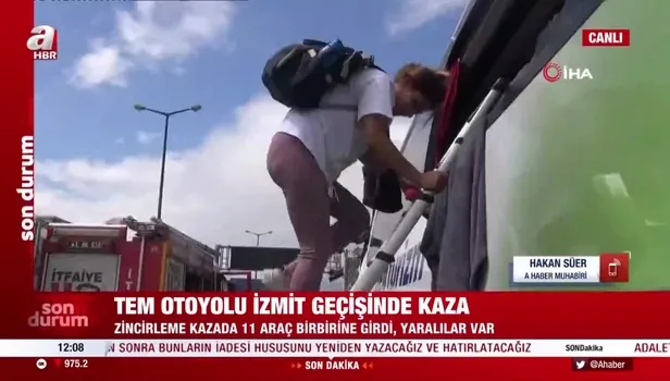 Kaza haberi son dakika! TEM'de 11 araç birbirine girdi! İstanbul istikameti trafiğe kapandı
