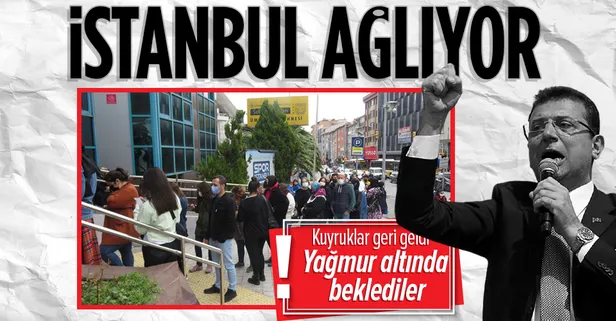 Tarih bunu yazar! 2021 yılında CHP dönemi İstanbulu: İstanbulkart için yağmur altında kuyruk