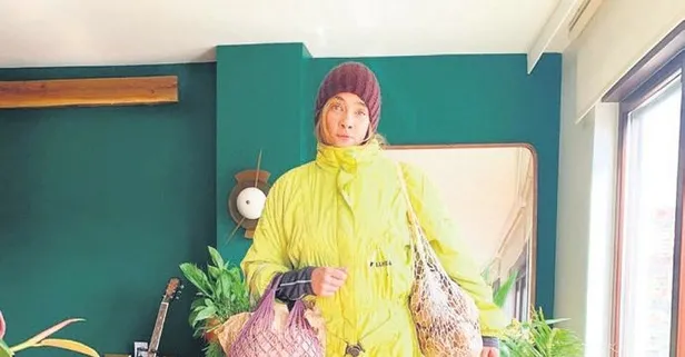 Müge Boz pazar alışverişine çıktı