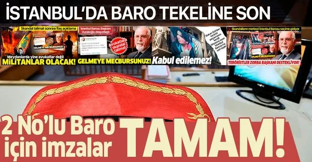 Son dakika: Baro tekeline son! İstanbul 2 No’lu Baro kuruluş için gerekli imzaya ulaştı