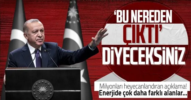 Başkan Erdoğan’dan heyecanlandıran enerji çıkışı: Bu nereden çıktı diyeceksiniz
