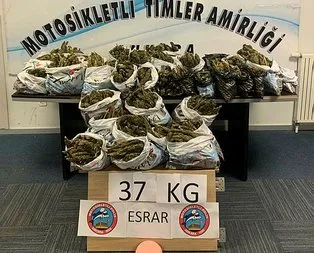 Ankara’da torbacı operasyonu! 37 kilo esrar...