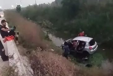 Otomobil sulama kanalına düştü: 1 ölü, 2 yaralı
