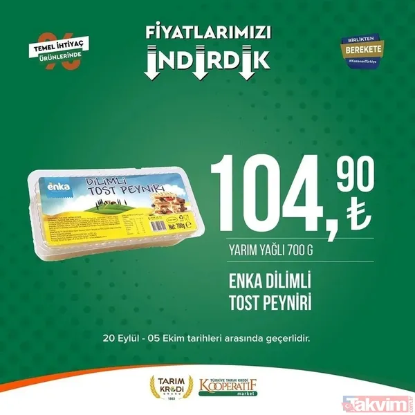 Tarım Kredi 5 Ekim FİYAT LİSTESİ 2023! Kooperatif marketlerinde indirimlerin son günü! Kırmızı mercimek 22.25, tost peyniri 59. 90... - 37
