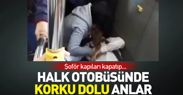 Halk otobüsünde hareketli dakikalar!