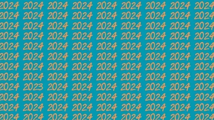2024'lerin arasına gizlenmiş 2023'ü hadi bulun bakalım! 3 saniyede görenler zeka küpü! Görsel zeka testi-2
