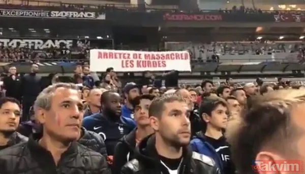 Fransa-Türkiye maçında tribünlerde provokatif pankart! UEFA'dan ceza gelecek mi? - 5