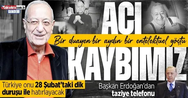 Son dakika: Mehmet Barlas 81 yaşında yaşamını yitirdi! Başkan Erdoğan telefonla arayarak taziyelerini iletti