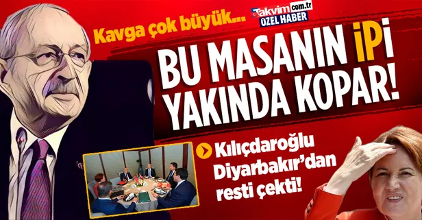 6 benzemezin oturduğu yuvarlak masanın ayağı sallantıda! Kemal Kılıçdaroğlu Diyarbakır'dan Meral Akşener'e resti çekti