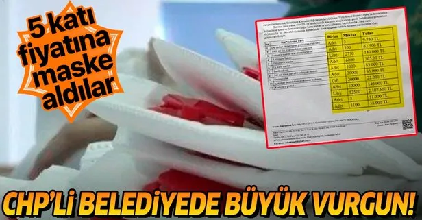 CHP’li İzmir Seferihisar Belediyesi’nde büyük vurgun! 1 liralık maskeye 4 liradan fazla ödediler...