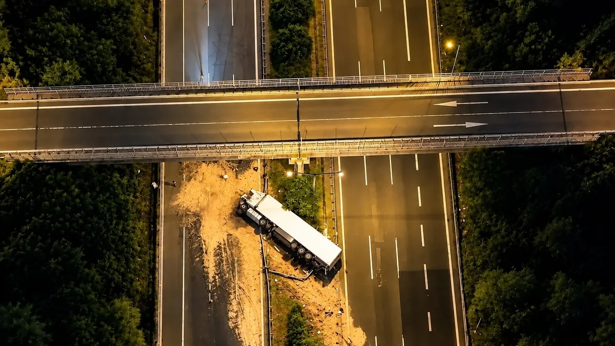 Düzce’de kimyasal madde yüklü TIR devrildi! İstanbul yönünde kritik önlem