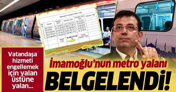 İmamoğlu'nun metro yalanı!