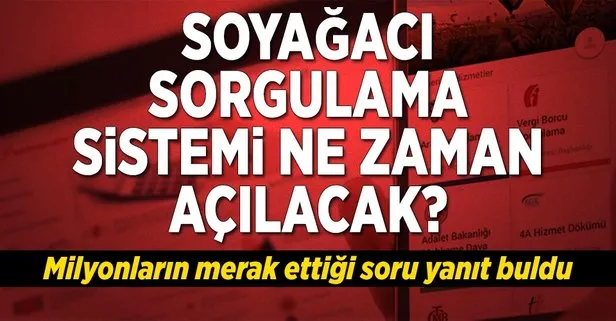 Soyağacı sorgulama e-Devlette ne zaman açılacak?