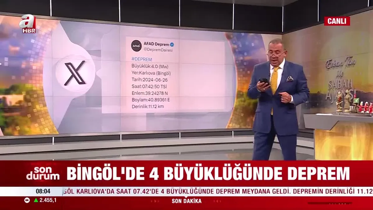 Bingöl'de 4 büyüklüğünde deprem!