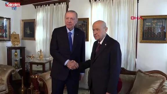 Erdoğan Bahçeli görüşmesinden ilk görüntü!