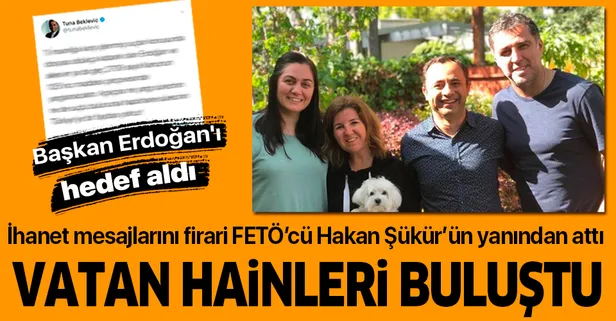 FETÖ'cü Tuna Beklevic paylaştı! Vatan hainleri Hakan Şükür'ün evinde buluştu