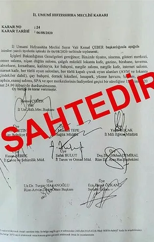 Sosyal medyada dolaşan sahte belge valiliği harekete geçirdi! Suç duyurusunda bulunacaklar