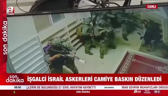 İşgalci İsrail güçlerinden camiye baskın