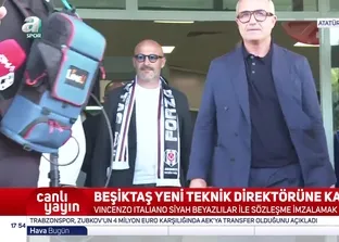 Beşiktaş’ın yeni teknik direktörü Vincenzo Italiano istanbul’a ayak bastı