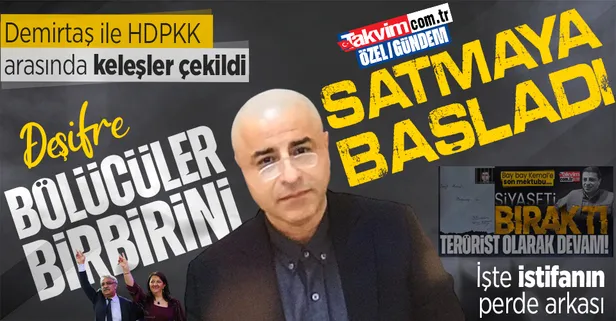 Bölücüler birbirini satmaya başladı! Siyaseti bırakan Selahattin Demirtaş ile HDPKK arasında çatışma: İşte istifanın perde arkası...