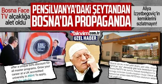 Bosna Hersek’te Fetullahçı Terör Örgütü FETÖ propagandası! Vucic’in katıldığı canlı yayında skandal reklam...