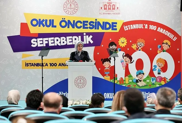 Emine Erdoğan, İstanbul'da okul öncesi eğitim seferberliği başlattı: 2022'de 100 anaokulunu kazandırmış olacağız-2
