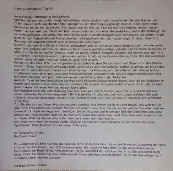 Naziler, Türkleri böyle tehdit ediyor-1