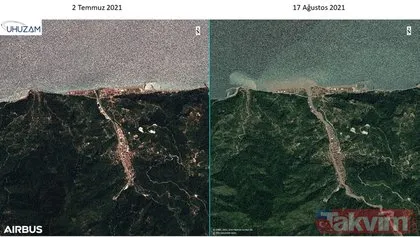 Batı Karadeniz’deki sel felaketi uzaydan görüntülendi! İşte Kastamonu, Sinop ve Bartın’da yaşanan o felaketin izleri...
