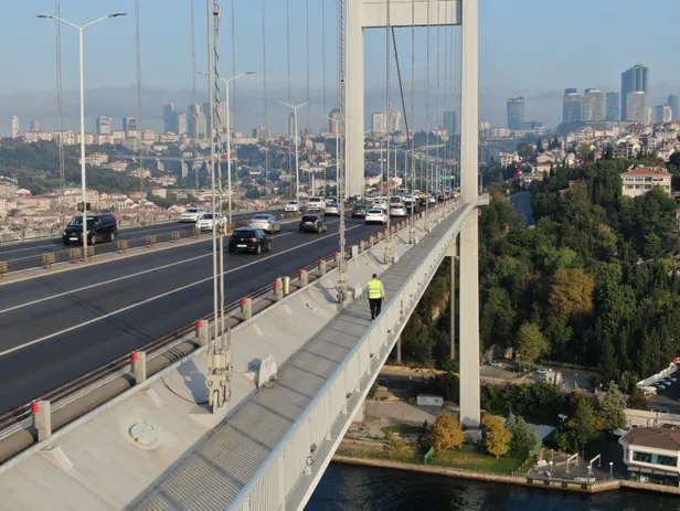 Son dakika: İşte 15 Temmuz Şehitler Köprüsü'ndeki bakım platformu! Depremde hasar gördüğü iddia edilmişti-7