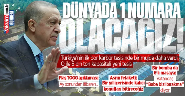 Başkan Erdoğan'dan Türkiye’nin ilk Bor Karbür Tesisi açılışında önemli açıklamalar