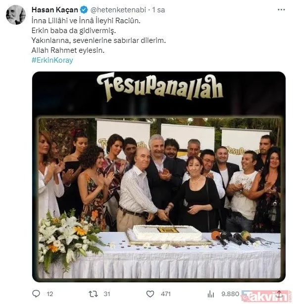 82 yaşında aramızdan ayrılan Erkin Koray’a ünlülerden duygusal veda! “O da gitti” Pınar Altuğ, Ayşegül Aldinç, Nebahat Çehre... - 19