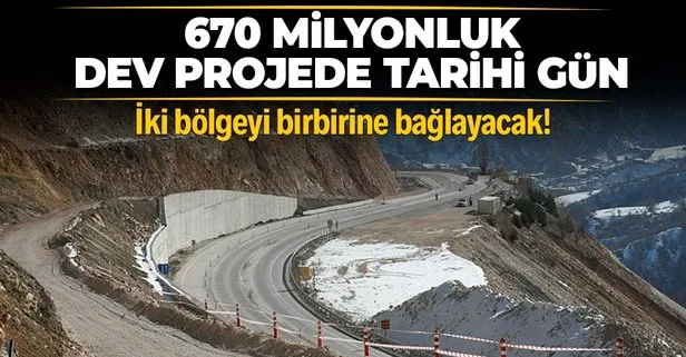 Tamamlandığında Karadeniz ve İç Anadolu’yu birbirine bağlayacak! 670 milyon liralık dev projede tarihi gün