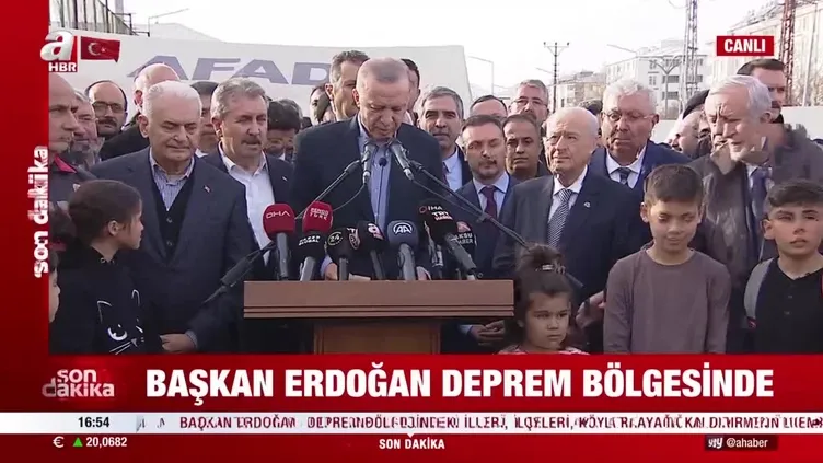 Başkan Erdoğan'dan deprem bölgesinde önemli açıklamalar
