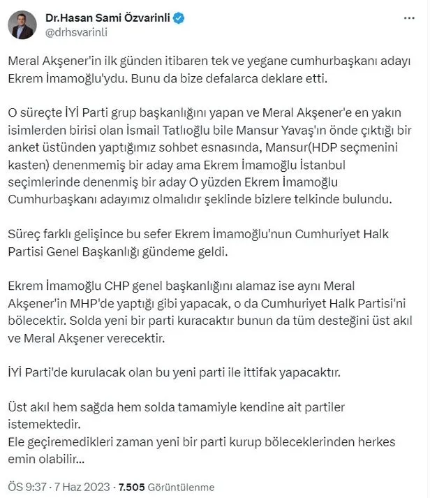 Kılıçdaroğlu köşeye sıkıştı! Meral Akşener’in CHP’yi bölme planı hazır! İmamoğlu babasına karşı